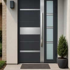 Вхідні двері Магнат А5 (подвійні) зі склом в будинок