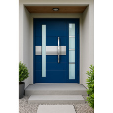 Вхідні двері Магнат А2 (подвійні) зі склом в будинок