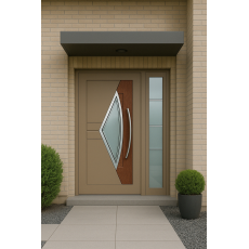 Вхідні двері Магнат А25 (подвійні) зі склом в будинок