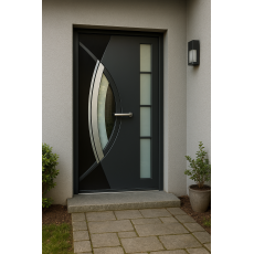Вхідні двері Магнат А16 зі склом в будинок (подвійні) Альянс БЦ