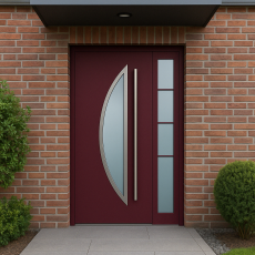 Вхідні двері Магнат А8 (подвійні) зі склом в будинок Альянс БЦ