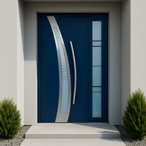 Вхідні двері Магнат А9 (подвійні) зі склом в будинок Альянс БЦ