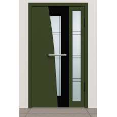 Вхідні двері Магнат А20 зі склом в будинок (подвійні) Альянс БЦ