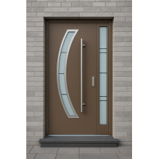 Вхідні двері Магнат А7 (подвійні) зі склом в будинок Альянс БЦ